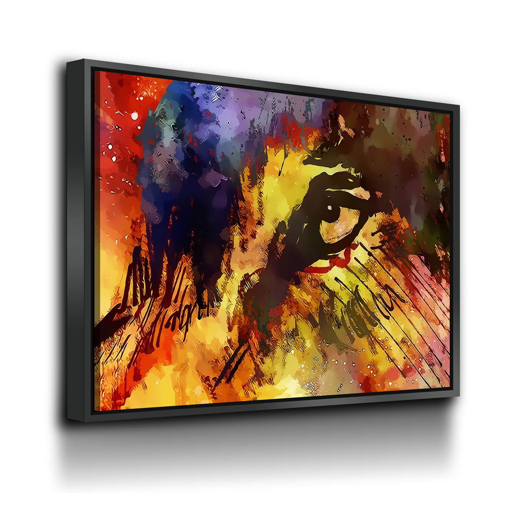 Eye Of The Wolf Abstract Canvas Wall Art, Wolves, Wolf Lover Canvas, Abstract Decor, Wolves art - Royal Crown Pro