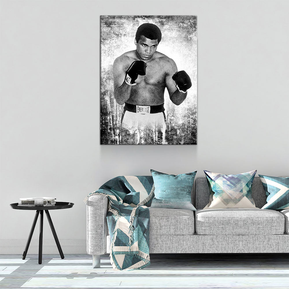 ALI The Louisville LIP Canvas Wall Art, Muhammad Ali Motivational Decor - Royal Crown Pro