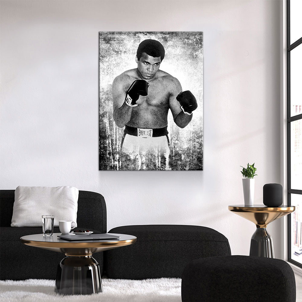 ALI The Louisville LIP Canvas Wall Art, Muhammad Ali Motivational Decor - Royal Crown Pro