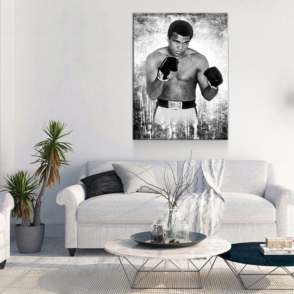 ALI The Louisville LIP Canvas Wall Art, Muhammad Ali Motivational Decor - Royal Crown Pro