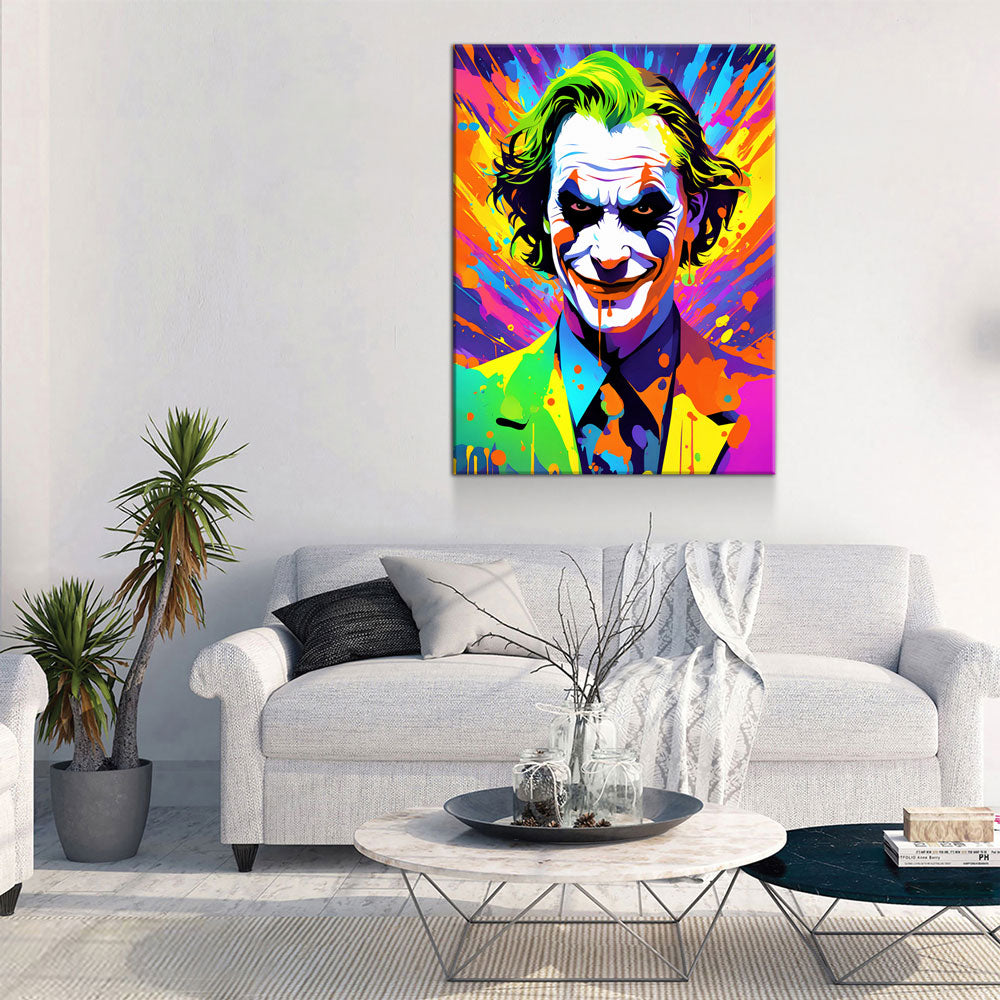 The Joker Canvas Wall Art, Abstract Joker Print - Royal Crown Pro