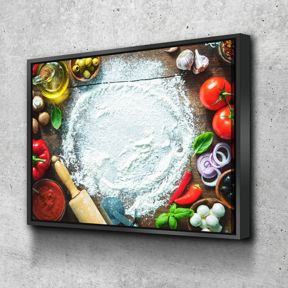 Pizza Prep Canvas Wall Art, Pizza Place Decor, Pizza Restaurant Decor, Dining Room Art, Kitchen Art, Italian Pizza, Pizzeria Art - Royal Crown Pro
