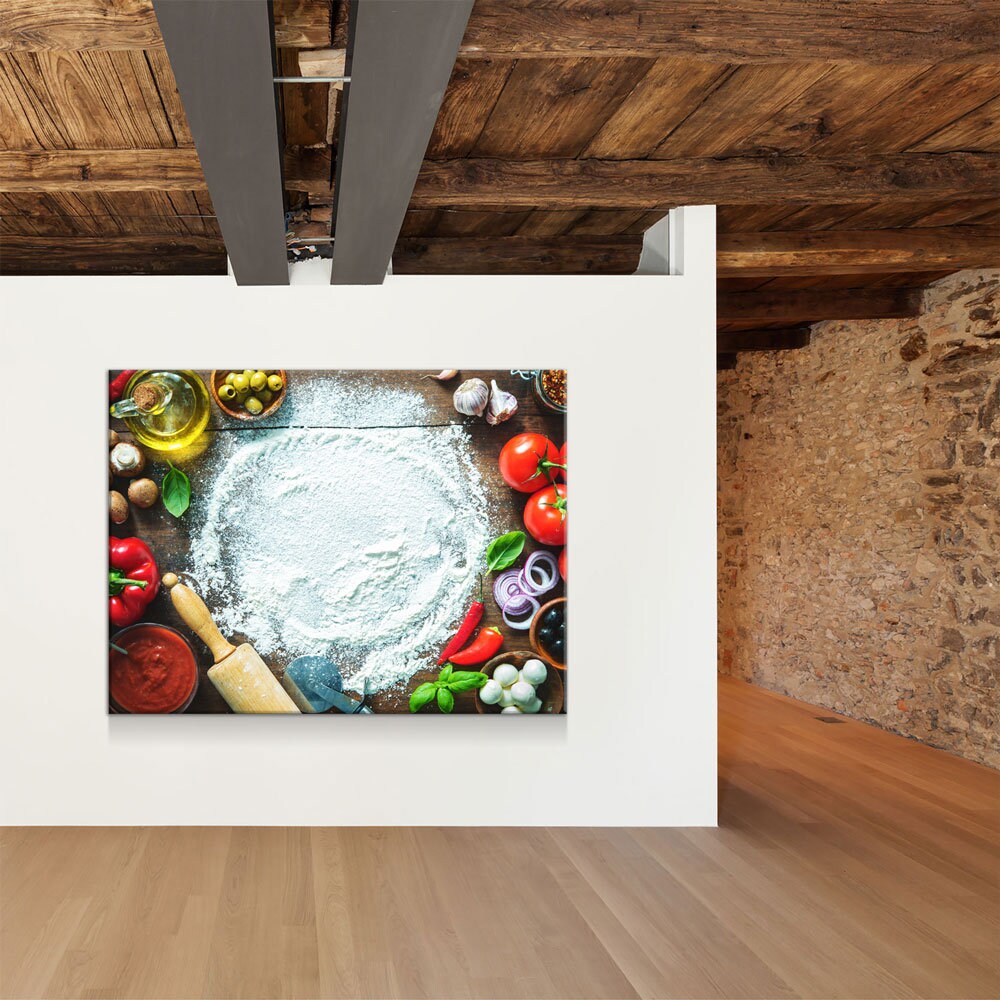 Pizza Prep Canvas Wall Art, Pizza Place Decor, Pizza Restaurant Decor, Dining Room Art, Kitchen Art, Italian Pizza, Pizzeria Art - Royal Crown Pro