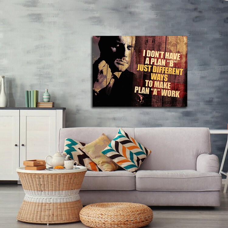 I Don't Have A Plan B Just Different Ways To Make Plan A Work Motivational Canvas Wall Art, Office Decor, Motivational Wall Decor - Royal Crown Pro