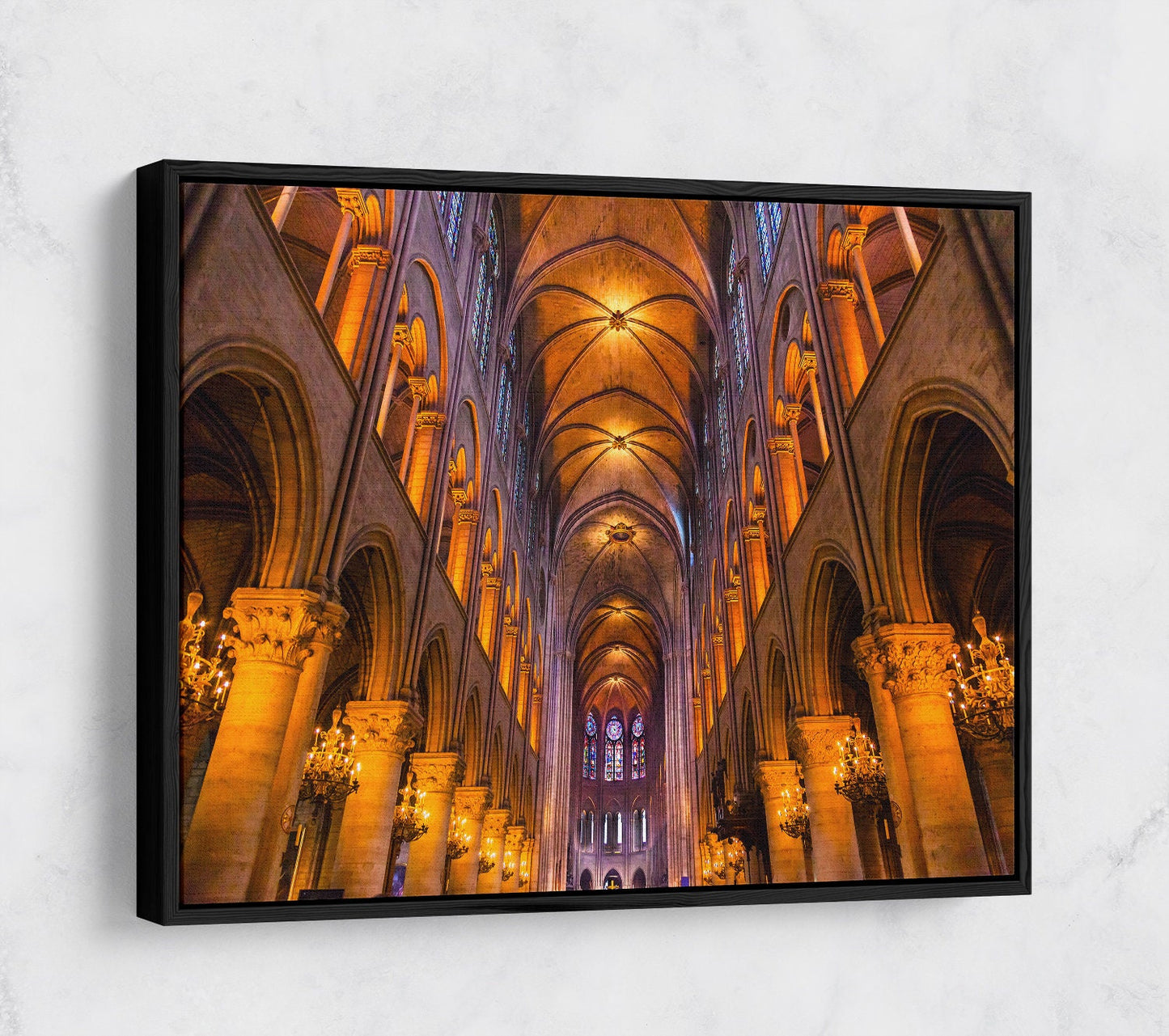 Notre Dame Cathedral Canvas Wall Art, Cathédrale Notre-Dame de Paris, Our Lady of Paris, Medieval Catholic Cathedral - Royal Crown Pro