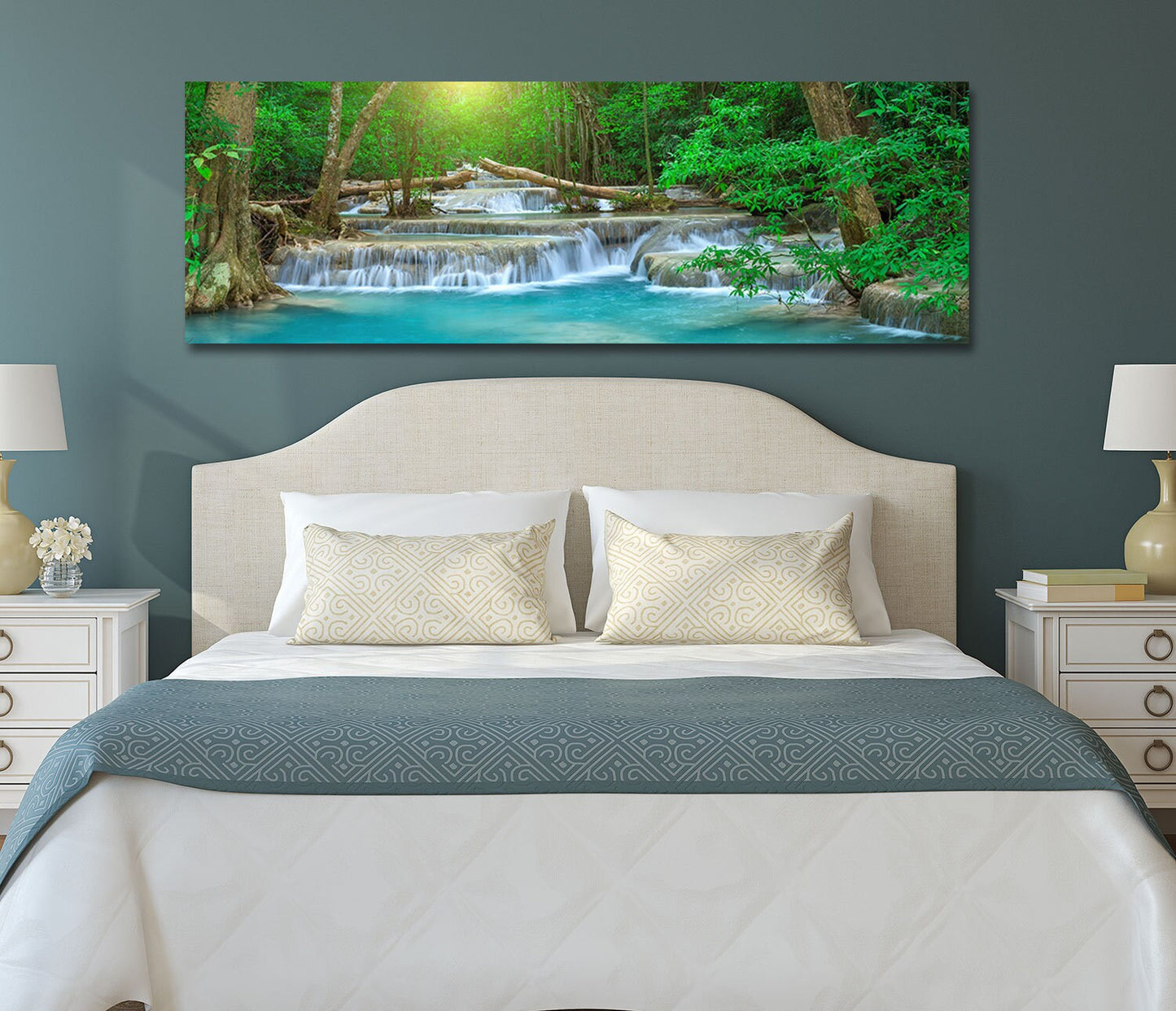 Waterfall Wall Art, Waterfall Canvas Art, Waterfall Large Canvas Print, Waterfall Wall Decor, Above Couch, Above Bed Decor - Royal Crown Pro