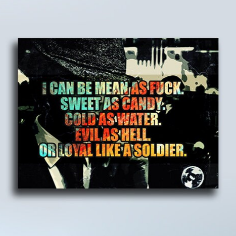 Loyal Like A Soldier Canvas Wall Art, Motivational Wall Art, Motivational Decor, Office Decor, Inspirational Art - Royal Crown Pro