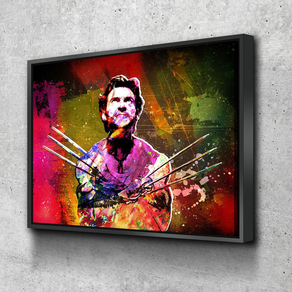 Wolverine Abstract Canvas Wall Art, Abstract Wolverine, Wolverine Decor - Royal Crown Pro