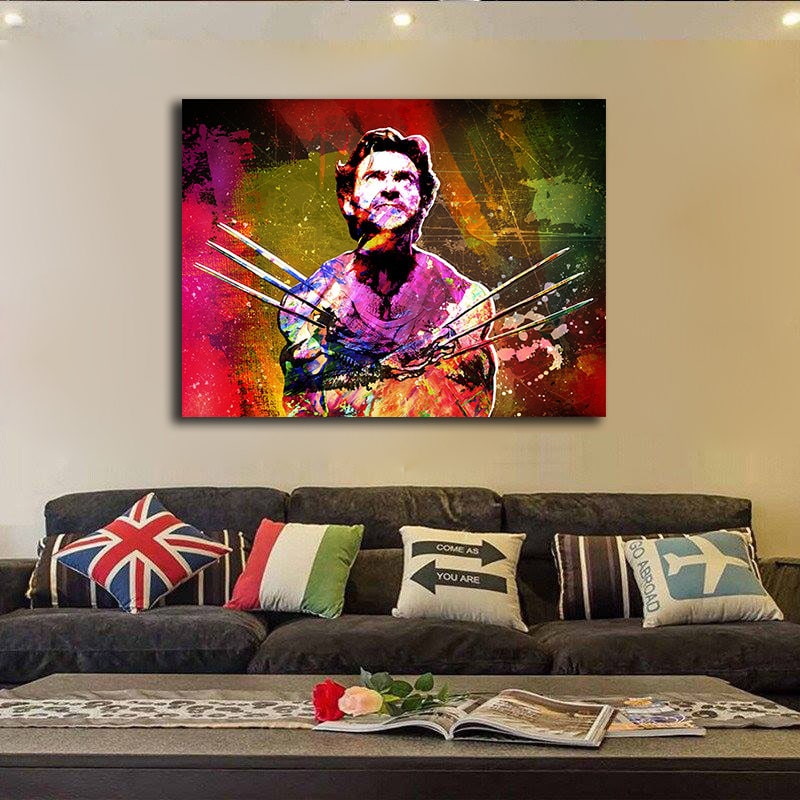 Wolverine Abstract Canvas Wall Art, Abstract Wolverine, Wolverine Decor - Royal Crown Pro