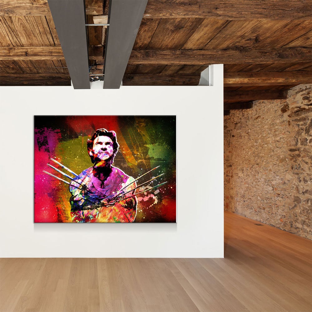 Wolverine Abstract Canvas Wall Art, Abstract Wolverine, Wolverine Decor - Royal Crown Pro