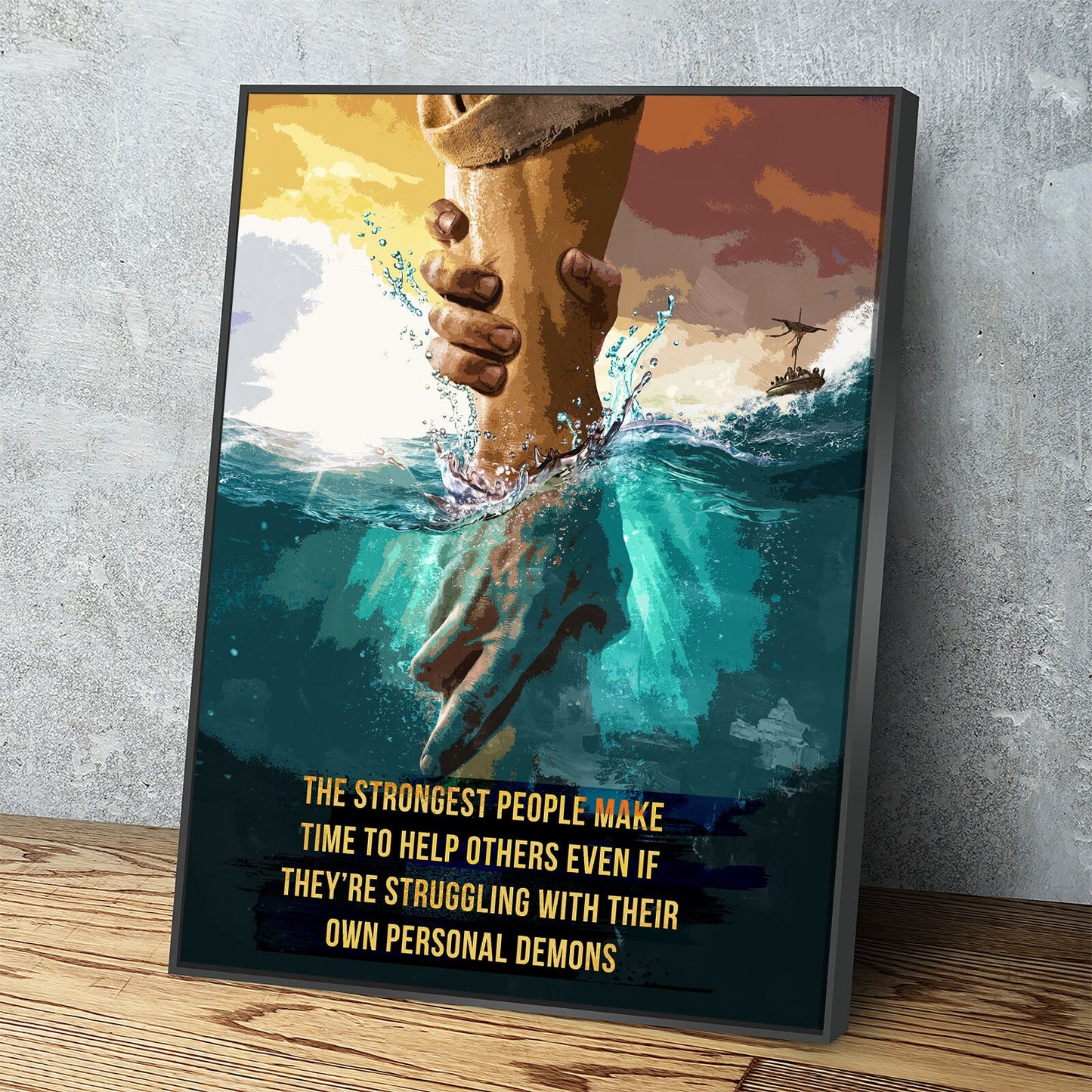 The Strongest People Make Time To Help Others Even If They're Struggling With Their Own Personal Demons Canvas Wall Art, Inspirational Decor - Royal Crown Pro