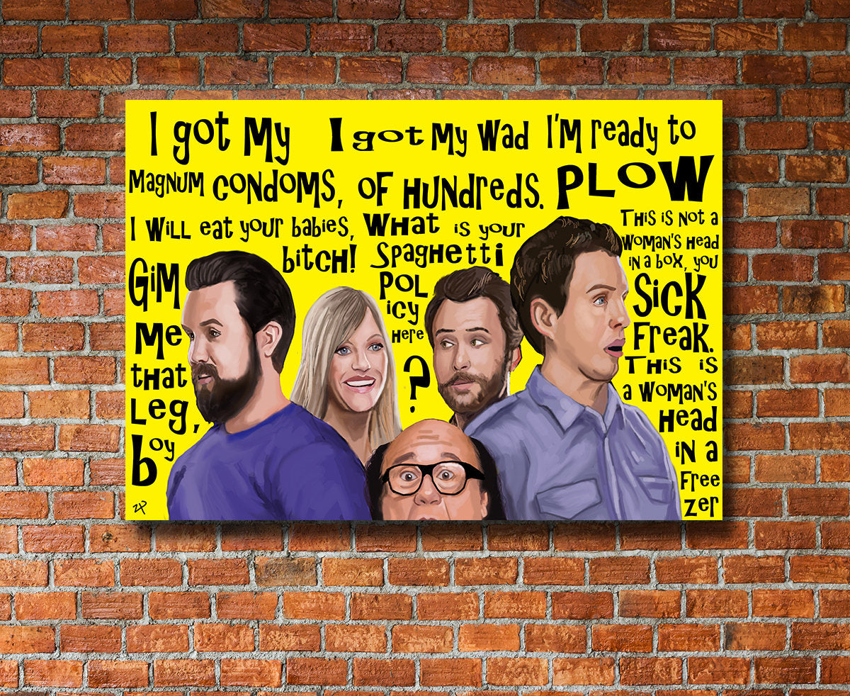 Always Sunny In Philadelphia Canvas Wall Art Funny Sunny Quotes Alwa always-sunny-in-philadelphia-canvas-wall-art-funny-sunny-quotes-alwa