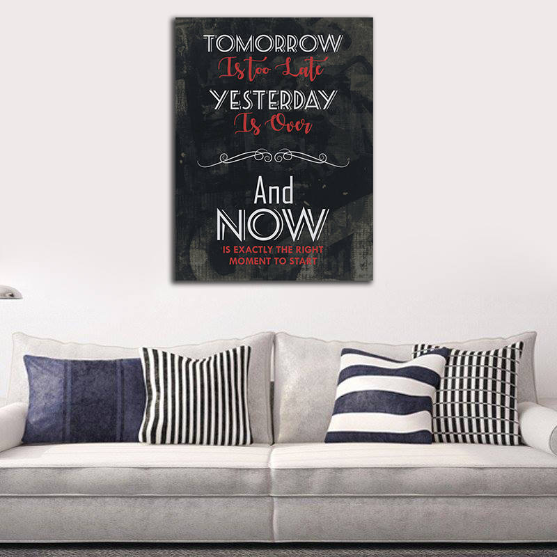 Now Is The Right Moment To Start Motivational Canvas Wall Art - Royal Crown Pro