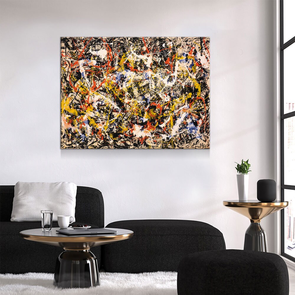 Convergence Abstract Canvas Print, Modern Wall Decor, Jackson Pollock Style Wall Art, Abstract Decor, Abstract Expressionism - Royal Crown Pro