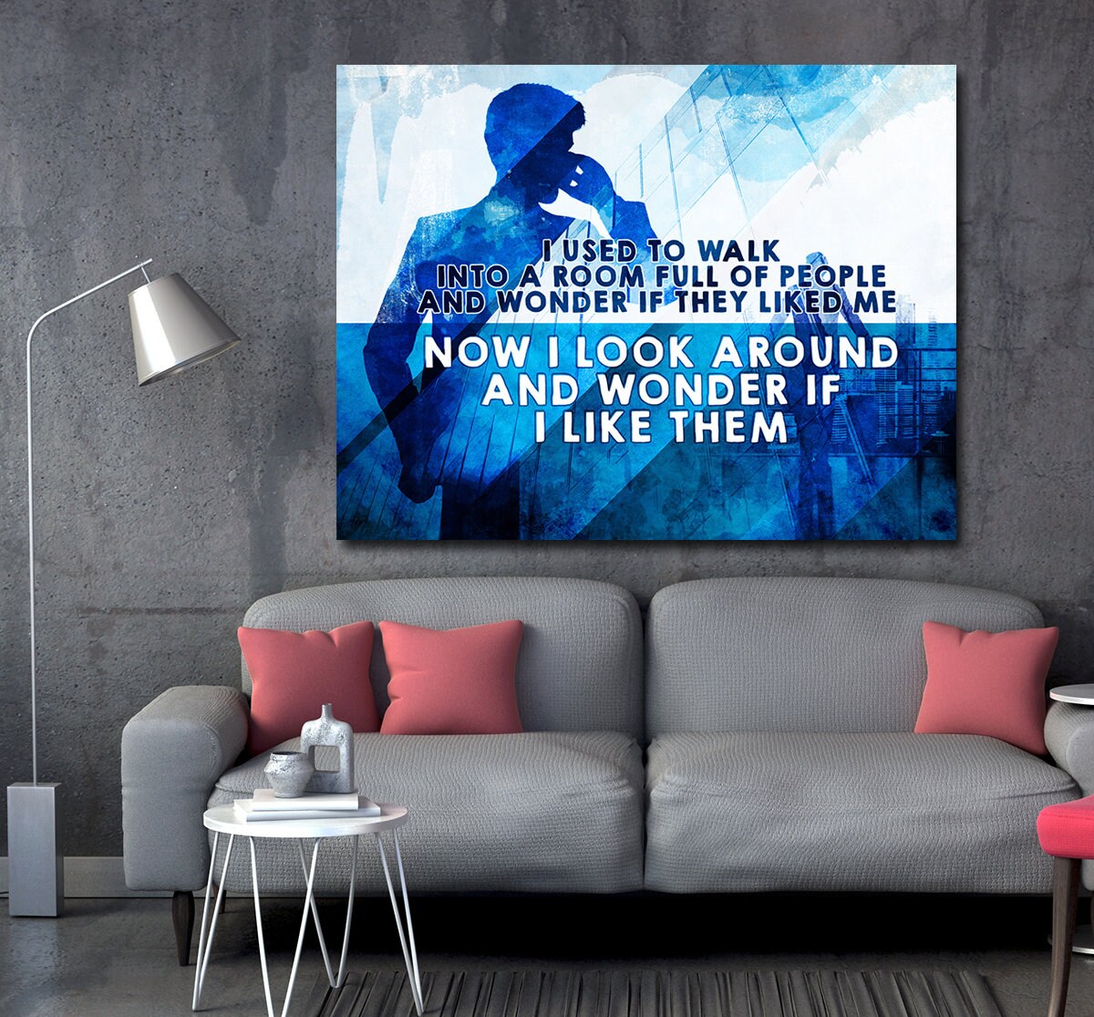 I Use To Walk Into A Room Full Of People And Wonder If They Liked Me Motivational Canvas Wall Art, Office Decor, Motivational Wall Decor - Royal Crown Pro