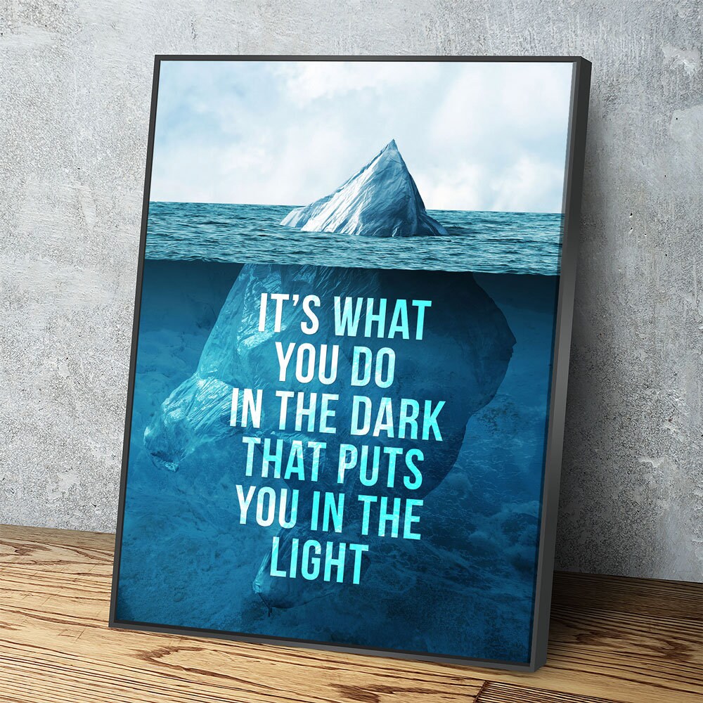 It's What You Do In The Dark That Puts You In The Light Canvas Wall Art, Motivational Decor - Royal Crown Pro