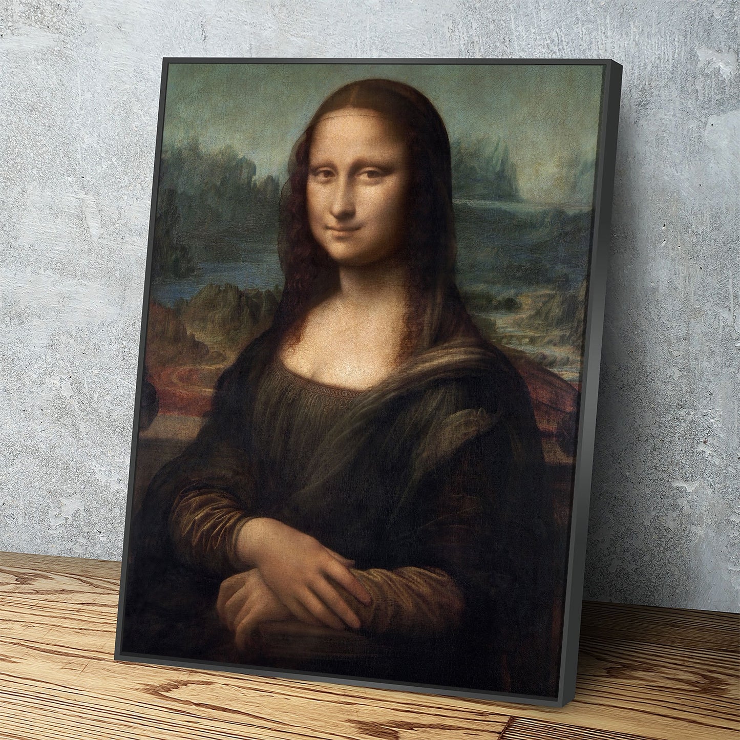 Mona Lisa Canvas Wall Art, Leonardo da Vinci's Portrait of Mona Lisa del Giocondo (1503–1506), Famous Painting Print Reproduction - Royal Crown Pro