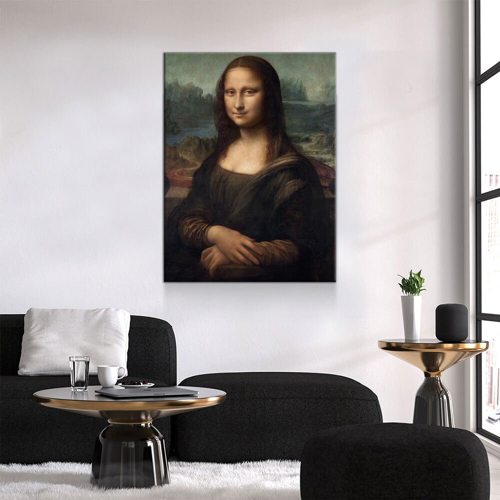Mona Lisa Canvas Wall Art, Leonardo da Vinci's Portrait of Mona Lisa del Giocondo (1503–1506), Famous Painting Print Reproduction - Royal Crown Pro