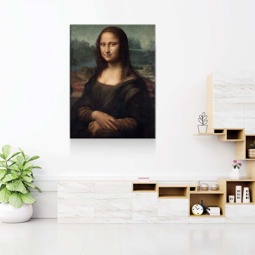 Mona Lisa Canvas Wall Art, Leonardo da Vinci's Portrait of Mona Lisa del Giocondo (1503–1506), Famous Painting Print Reproduction - Royal Crown Pro