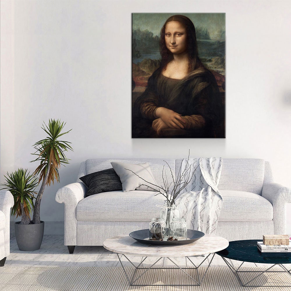 Mona Lisa Canvas Wall Art, Leonardo da Vinci's Portrait of Mona Lisa del Giocondo (1503–1506), Famous Painting Print Reproduction - Royal Crown Pro