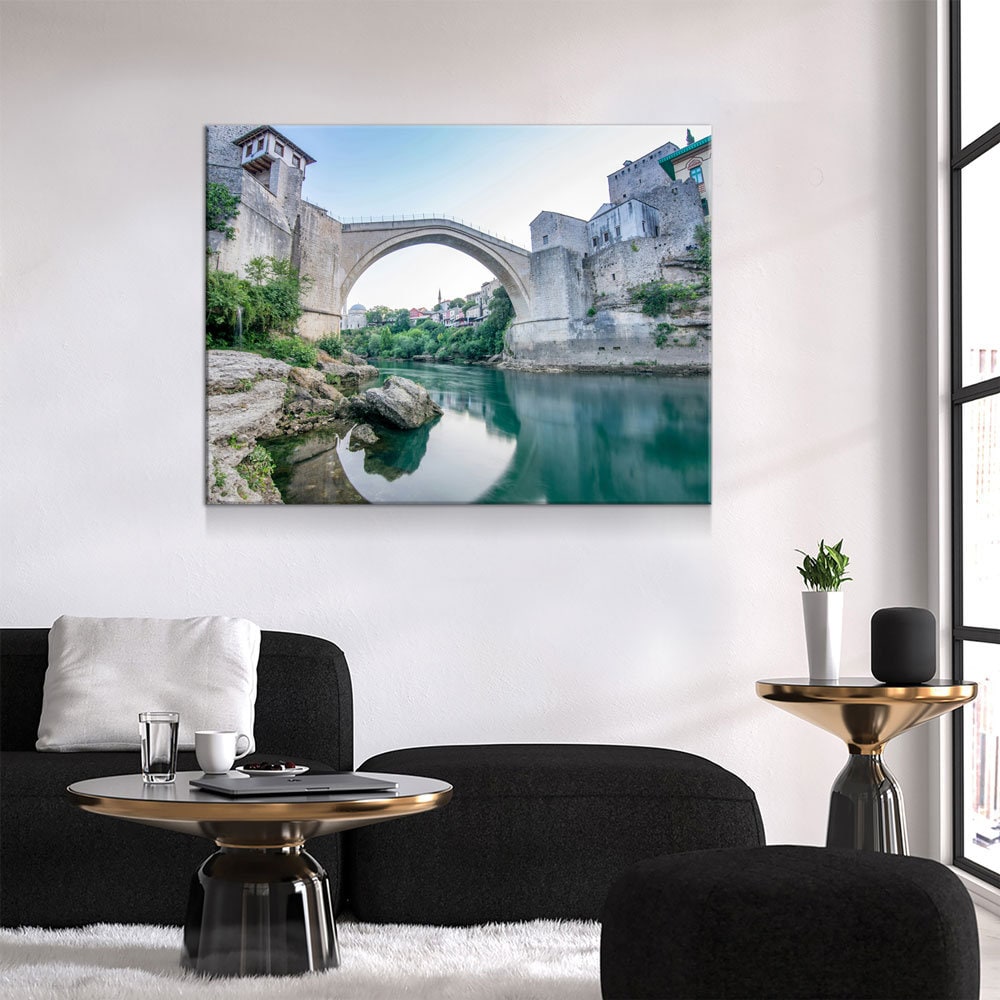 Bosnia Old Bridge Canvas Wall Art, Stari Most Print, Mostar Bridge Print, Mostar Bridge Canvas Art, Bosnia and Herzegovina Wall Art, Bosnia - Royal Crown Pro