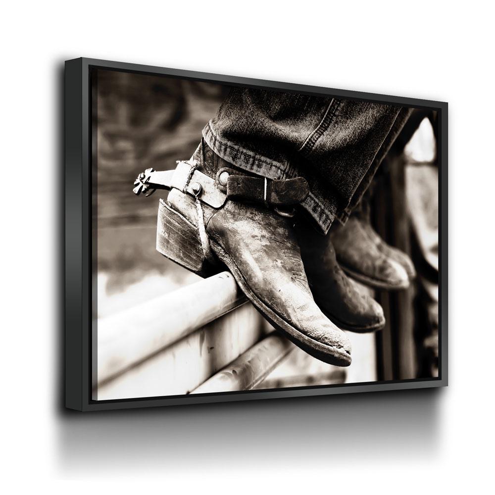 Cowboy Boots And Spurs Canvas Wall Art, Rodeo Boots, Cowgirl Decor, Cowgirl Boots, Western Decor, Barrel Racer Rodeo Art, Horse Riding - Royal Crown Pro