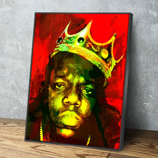Biggie Smalls Luke Cage Inspired Wall Art Canvas, The Notorious B.I.G. Decor - Royal Crown Pro