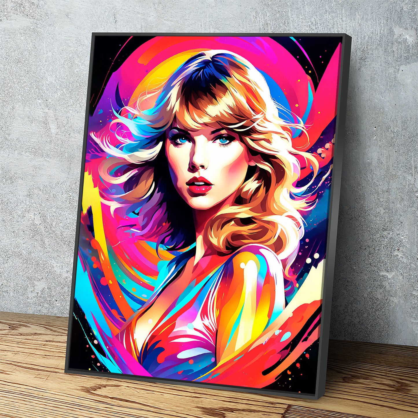 Taylor Swift Canvas Wall Art, Abstract Taylor Swift Print, Taylor Swift Decor, Taylor Swift Pop Art Print - Royal Crown Pro
