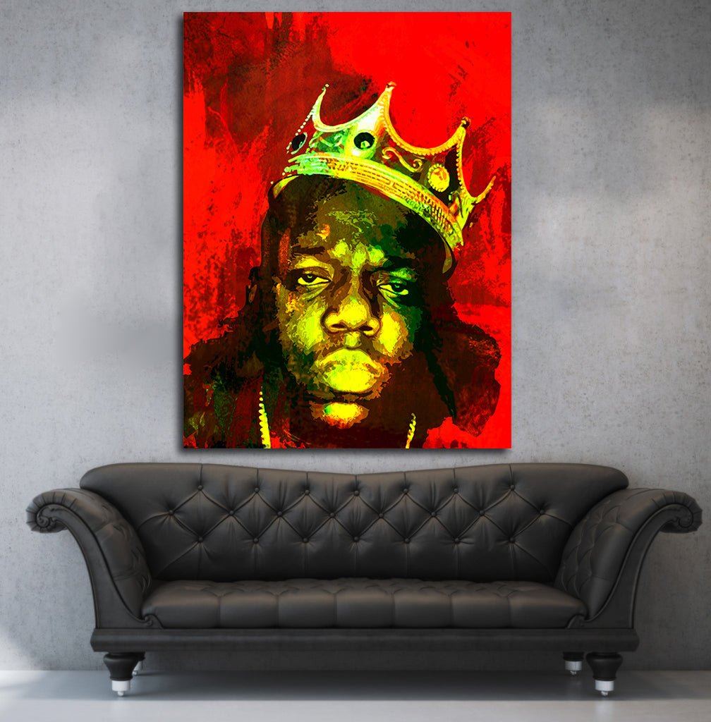 Biggie Smalls Luke Cage Inspired Wall Art Canvas, The Notorious B.I.G. Decor - Royal Crown Pro