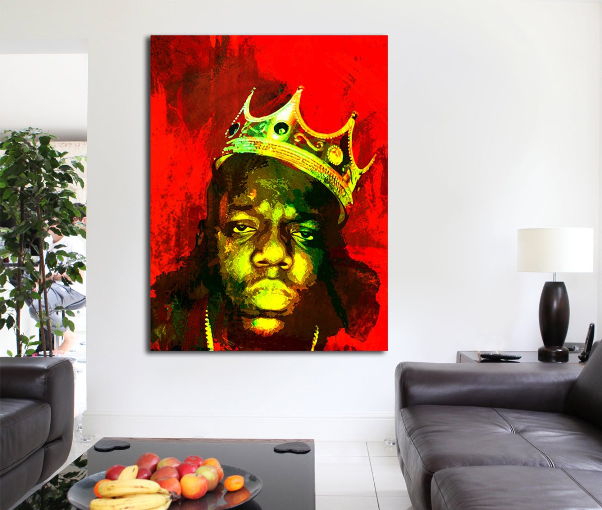 Biggie Smalls Luke Cage Inspired Wall Art Canvas, The Notorious B.I.G. Decor - Royal Crown Pro