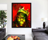 Biggie Smalls, Notorious BIG, Luke Cage, Canvas Wall Art With Black Floating Frame - Royal Crown Pro