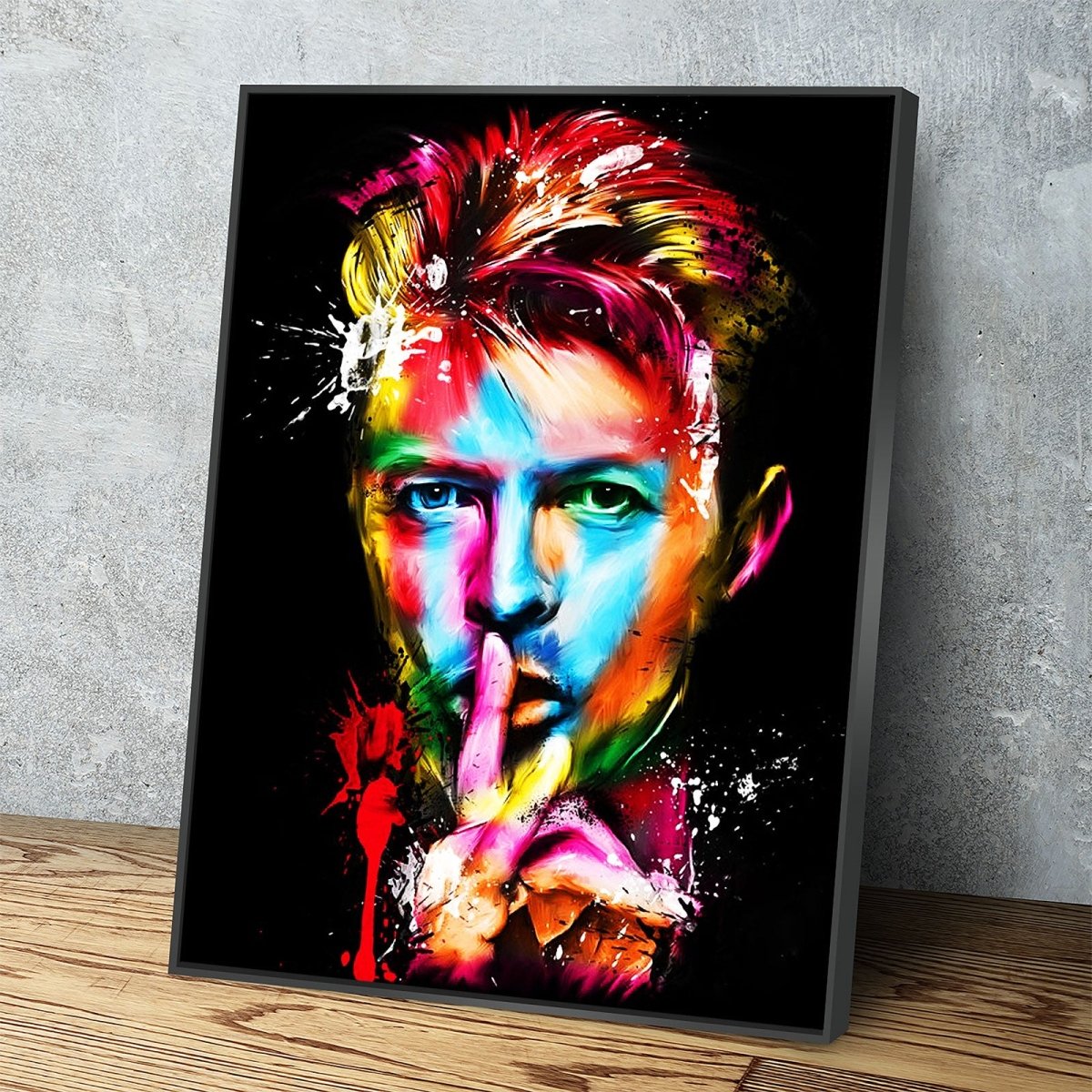 David Bowie Abstract Wall Art Canvas - Royal Crown Pro