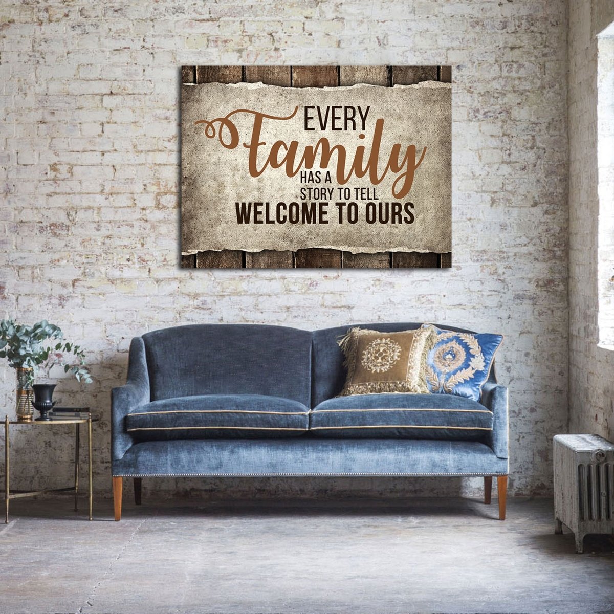 Every Family Has A Story To Tell Welcome To Ours Canvas Wall Art Family Decor - Royal Crown Pro