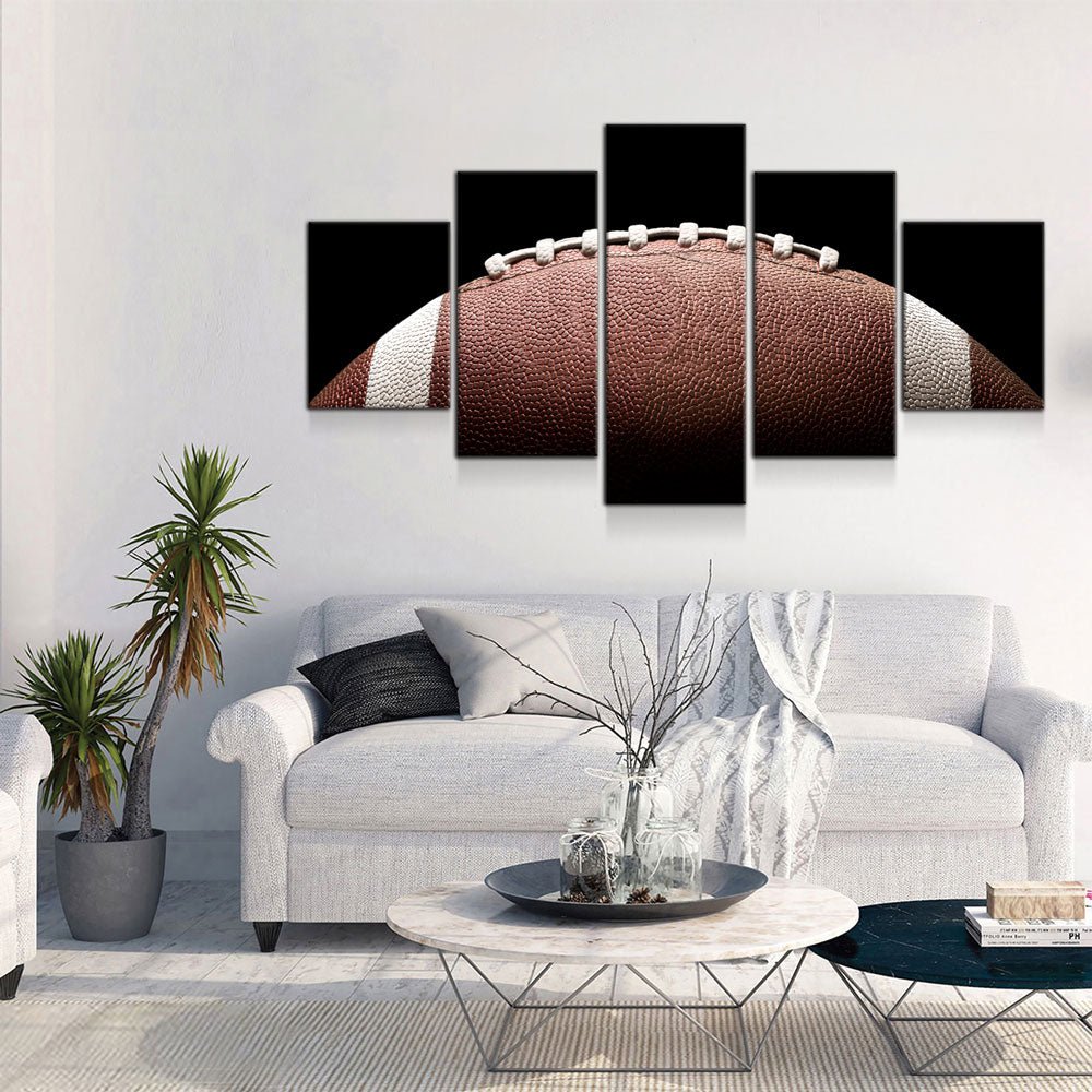 Football Canvas Wall Art, Football Decor, 5-Piece Wall Art - Royal Crown Pro