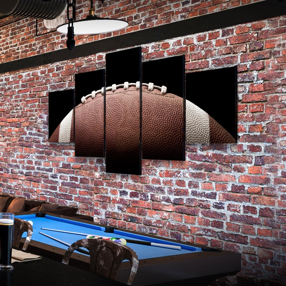 Football Canvas Wall Art, Football Decor, 5-Piece Wall Art - Royal Crown Pro