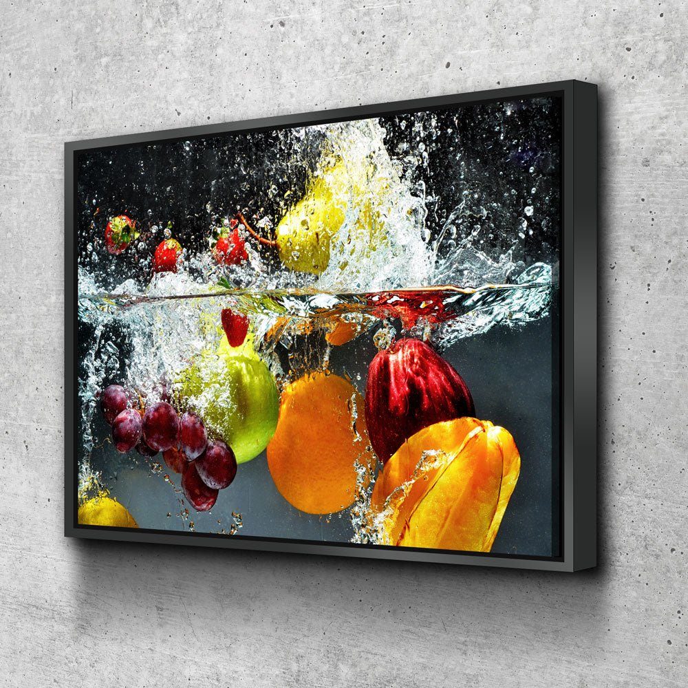 Fruit Splash Canvas Wall Art, Cooking Decor, Kitchen Wall Art, Fruit Decor - Royal Crown Pro
