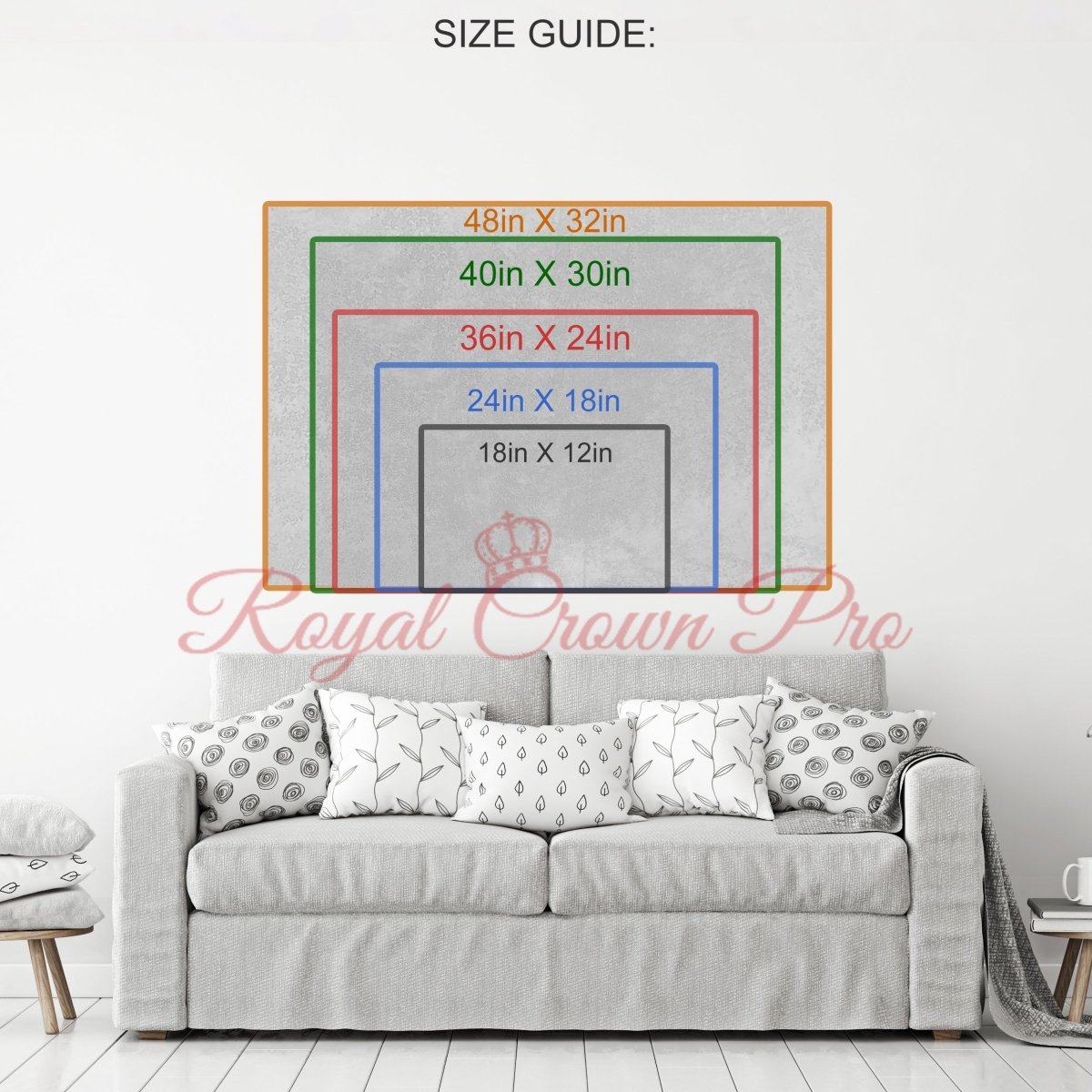 I Don't Get Lucky I Make My Own Luck Canvas Wall Art, Harvey Specter Quote, Motivational Decor, Inspirational Quote, Hustle Quote - Royal Crown Pro