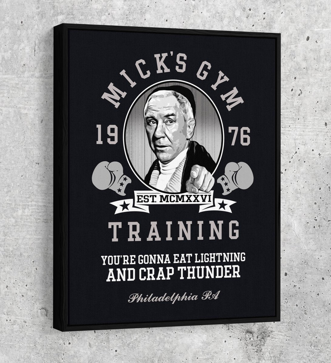 Mick's Gym Canvas Wall Art, Motivational Wall Art, Rocky Decor - Royal Crown Pro