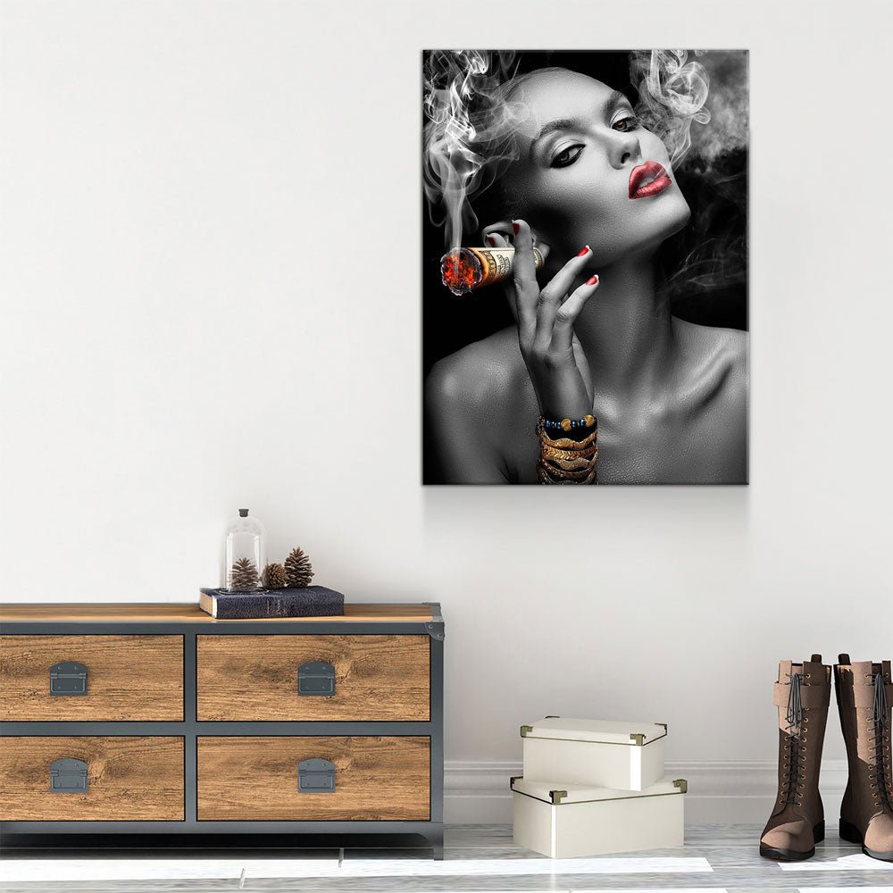 Money To Burn Canvas Wall Art - Royal Crown Pro