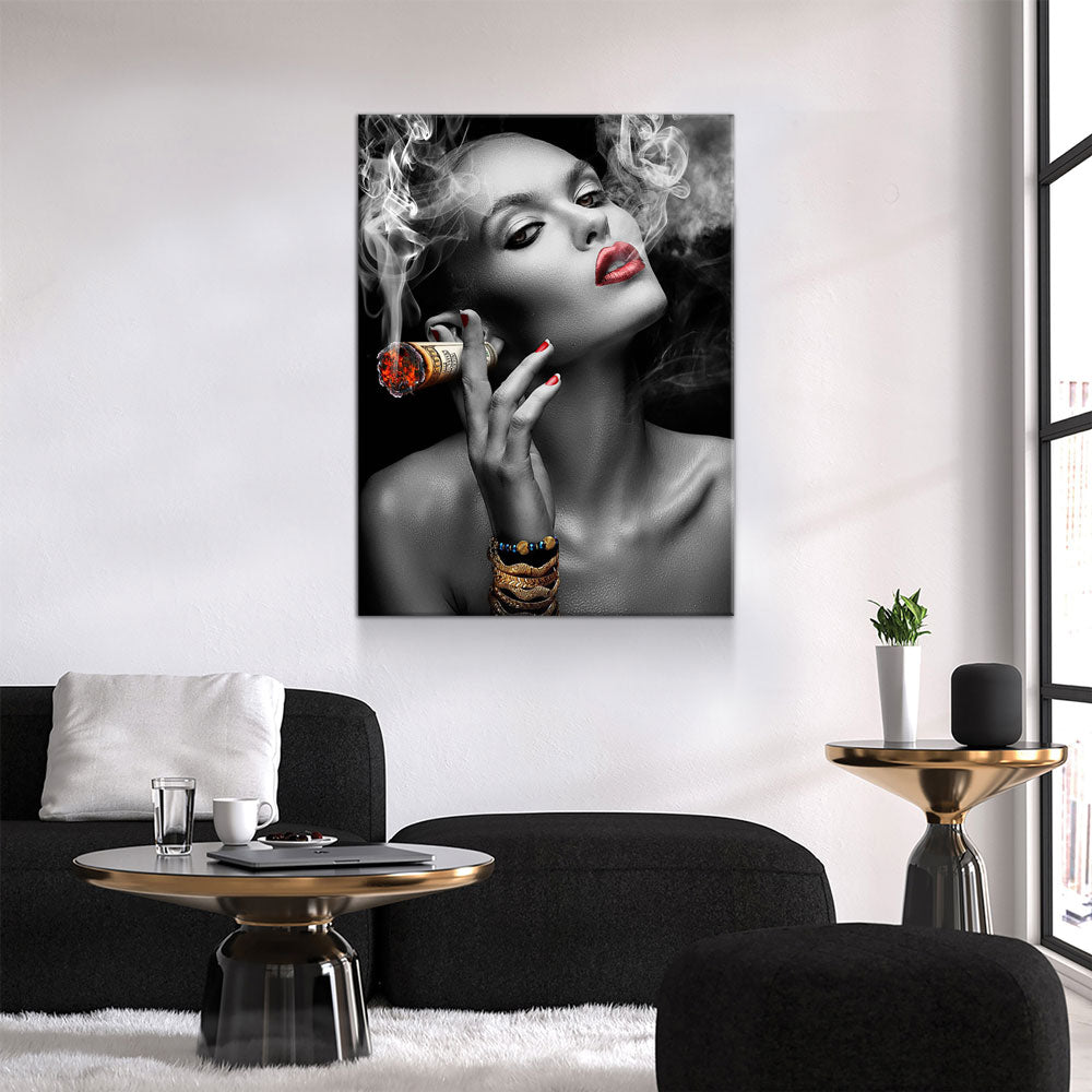 Money To Burn Canvas Wall Art - Royal Crown Pro