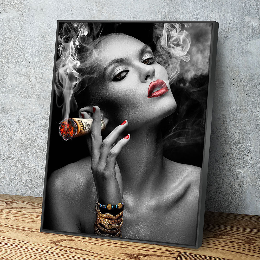 Money To Burn Canvas Wall Art - Royal Crown Pro