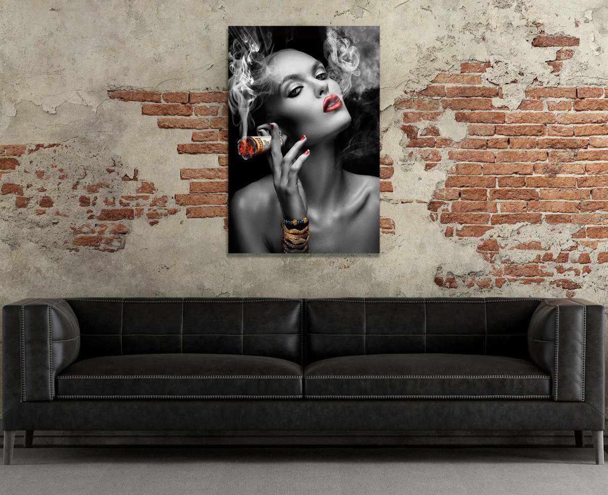 Money To Burn Canvas Wall Art - Royal Crown Pro