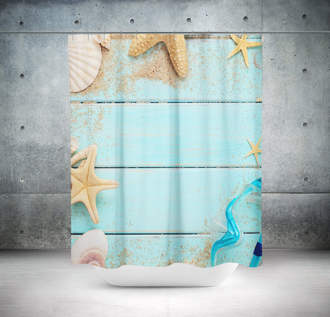 Nautical Bathroom Theme Shower Curtain - Royal Crown Pro