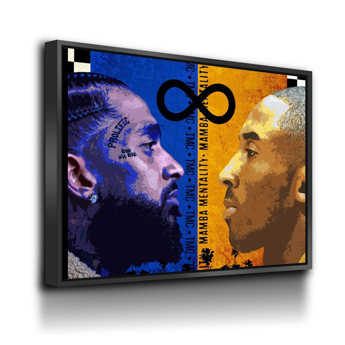 Nipsey Hussle, Kobe Bryant, LA Kings Canvas Wall Art - Royal Crown Pro