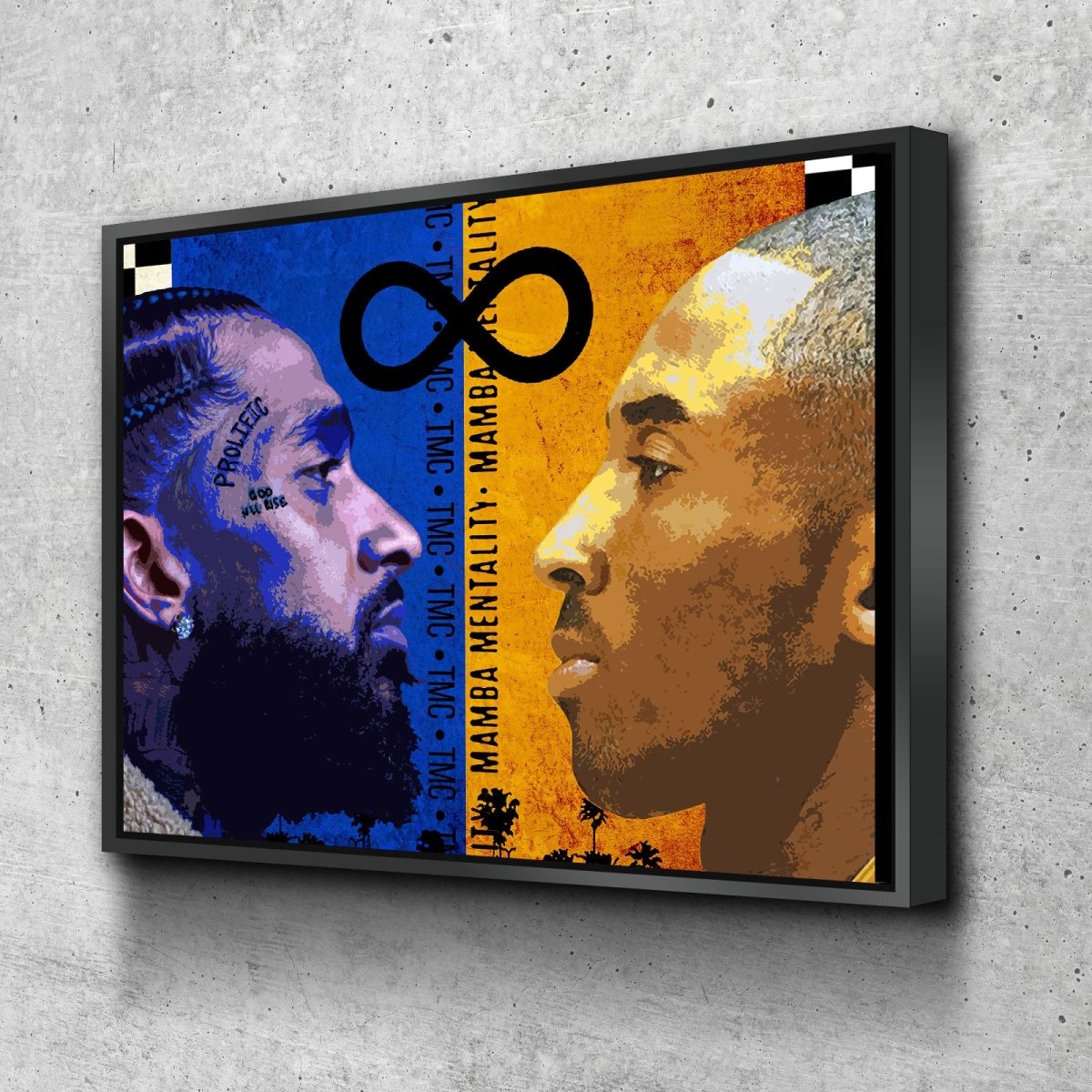 Nipsey Hussle, Kobe Bryant, LA Kings Canvas Wall Art - Royal Crown Pro