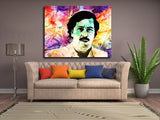 Pablo Escobar "Money" Framed Canvas Wall Art Pablo Escobar Abstract Art - Royal Crown Pro
