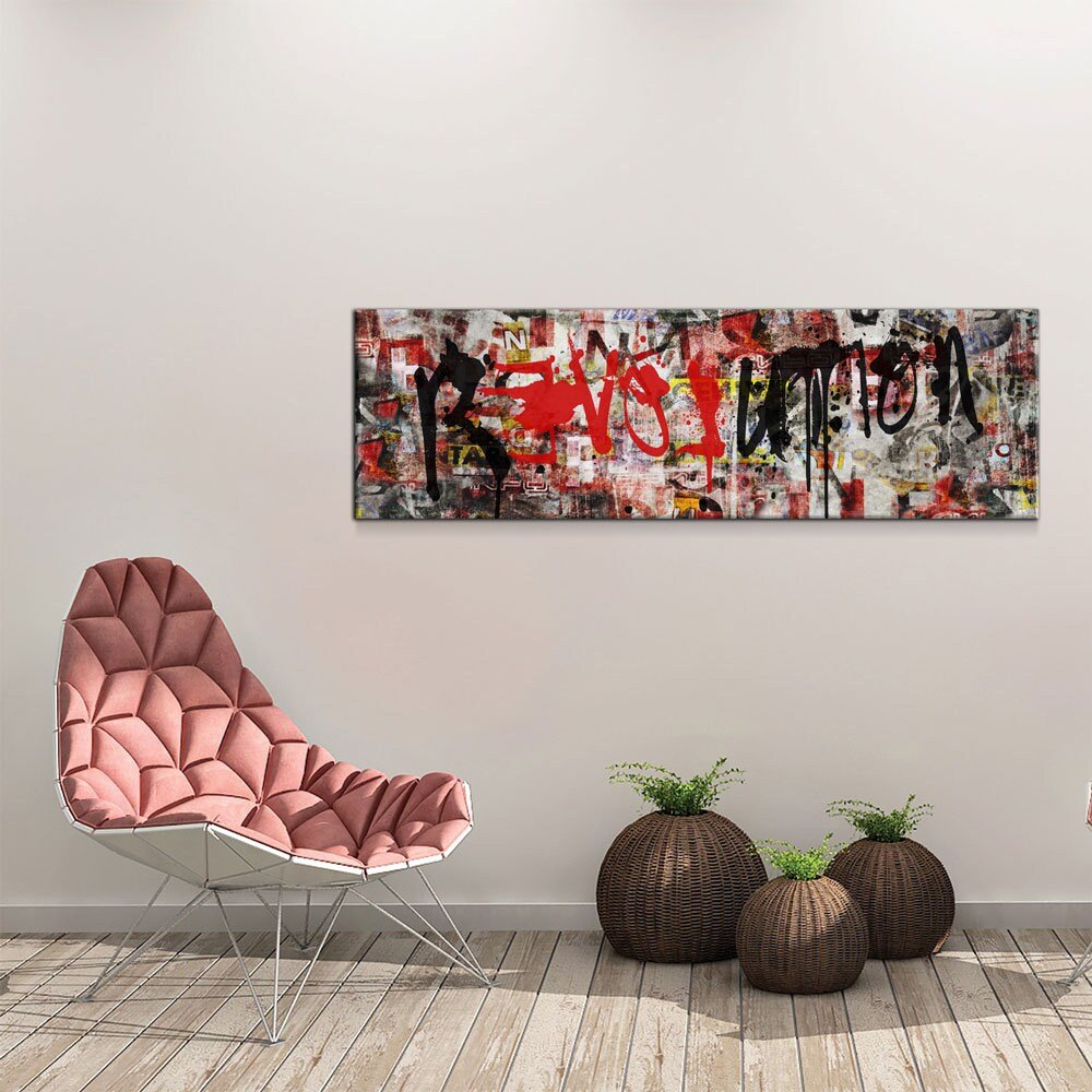 Revolution (Love) Canvas Wall Art, Graffiti Wall Art, Graffiti Art, Revolution, Love, Graffiti, Graffiti Art Canvas, Street Art, Lennon - Royal Crown Pro