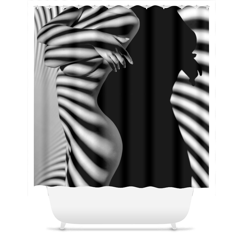Sexy Lady Silhouette Shower Curtain - Royal Crown Pro
