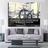 Smooth Sea Never Made A Skilled Sailor Framed Wall Art - Royal Crown Pro