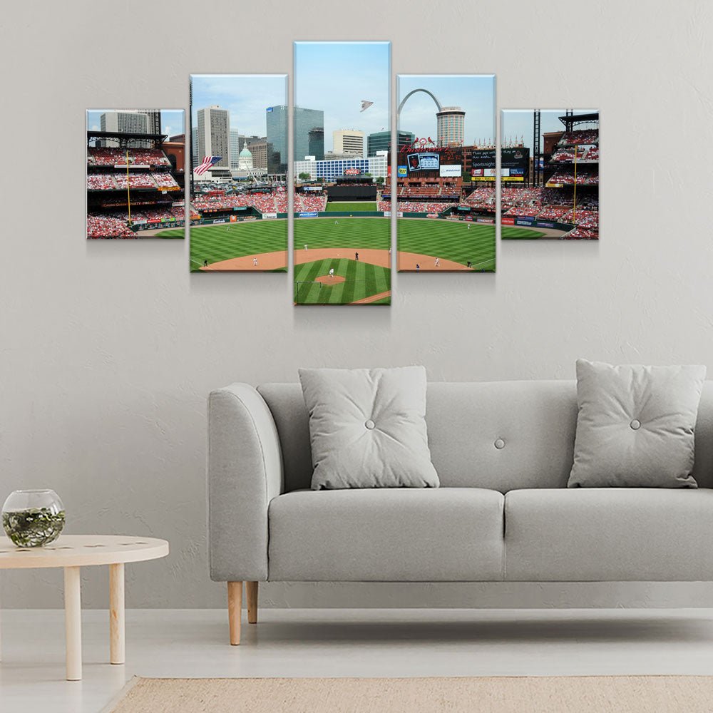 St. Louis Cardinals Stadium 5-Piece Wall Art Canvas USA Made! - Royal Crown Pro